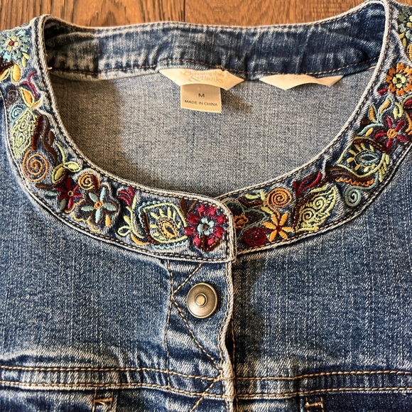 Womens denim jacket - boho - size medium - Picture 5 of 10